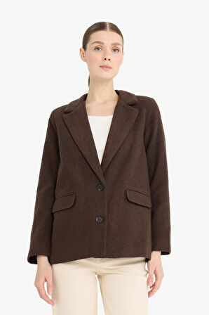 Regular Fit Flanel Blazer Ceket