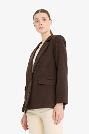 Regular Fit Flanel Blazer Ceket