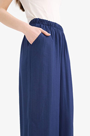 Wide Leg Krinkıl Kumaş Geniş Paça Pantolon