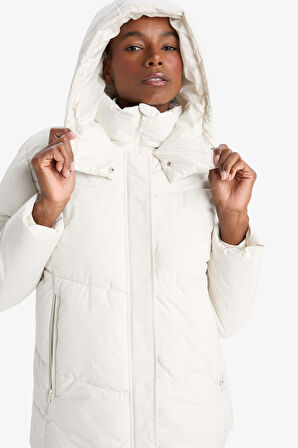 DeFactoFit 	Rüzgar Geçirmez Su Geçirmez 	 Regular Fit Kapüşonlu Polar Astarlı Fermuarlı Su Geçirmez Mont