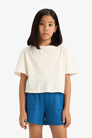 DeFacto Kız Çocuk Beli Lastikli Cepli Şort E4426A825SMBE776