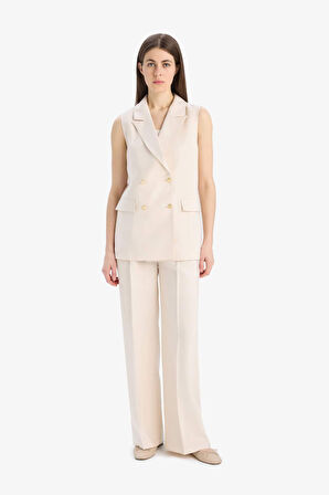 Regular Fit Ceket Yaka Tensel  Blazer Yelek
