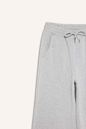 Straight Fit Beli Bağcıklı Cepli Düz Paça Eşofman Altı