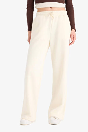 Straight Fit Beli Bağcıklı Cepli Düz Paça Eşofman Altı