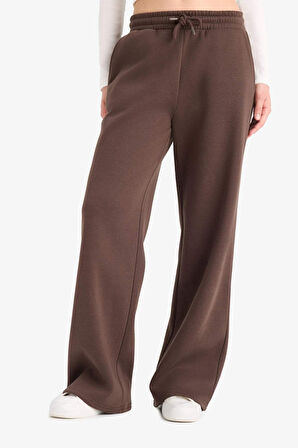 Straight Fit Beli Bağcıklı Cepli Düz Paça Eşofman Altı