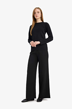 Wide Leg Triko Pantolon