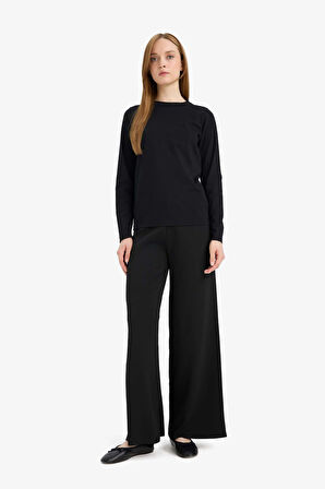Wide Leg Triko Pantolon