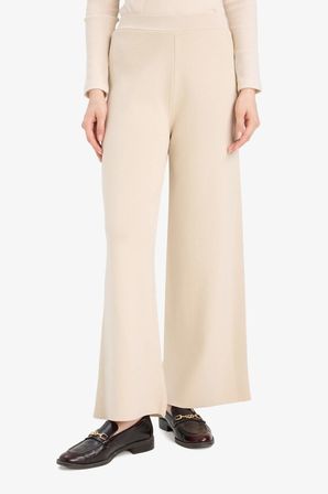 DeFacto Wide Leg Geniş Bol Paça Triko Pantolon F1102AX25AUBG155