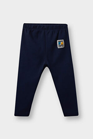 Erkek Bebek 2'li Takım Etiket Baskılı Sweatshirt Eşofman Altı