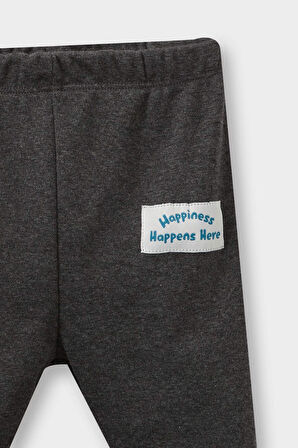 Erkek Bebek 2'li Takım Araç Baskılı Sweatshirt Alt