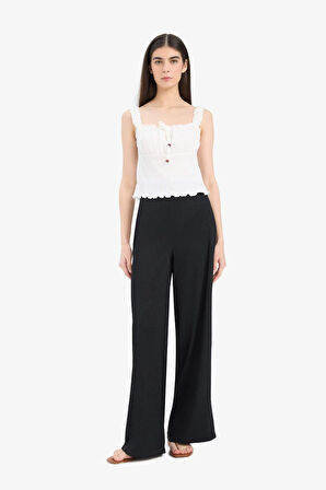 DeFacto Slim Fit Dar Kesim Kare Yaka Bürümcük Atlet F3186AX25SMWT16