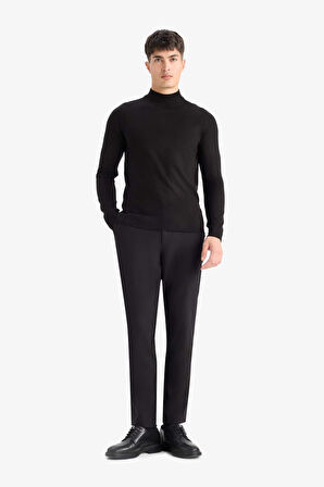 Slim Fit Dar Kesim Balıkçı Yaka Triko Kazak