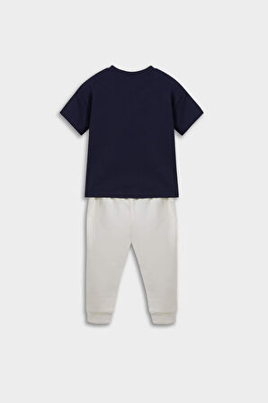 Erkek Bebek 2'li Takım Baskılı Kısa Kollu Tişört Eşofman Altı