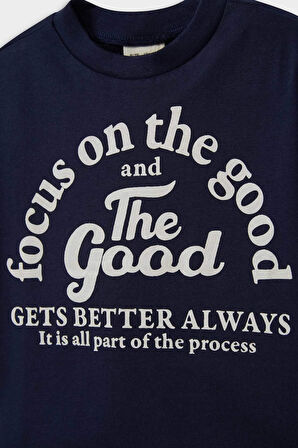 Erkek Bebek 2'li Takım Baskılı Kısa Kollu Tişört Eşofman Altı