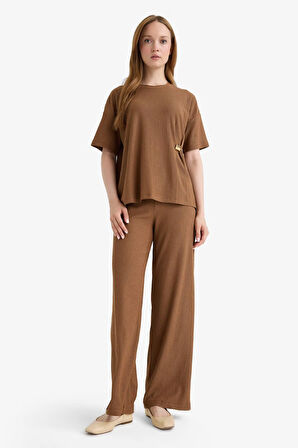 Straight Fit Bürümcük Pantolon