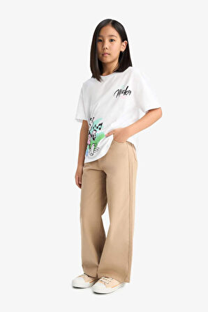 Kız Çocuk Wide Leg Geniş Paça Pamuklu Pantolon