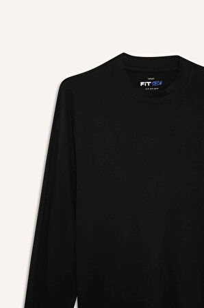 DeFactoFit Slim Fit Dar Kesim Dik Yaka Sporcu Uzun Kollu Body