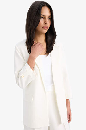 Regular Fit Kare Yaka Blazer Ceket
