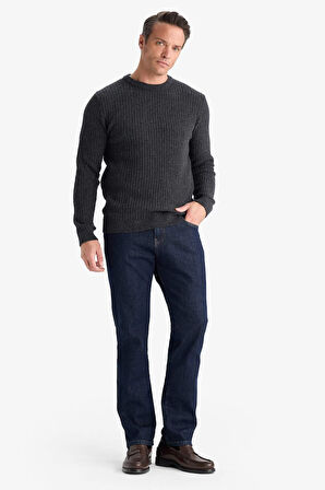 Standart Fit Bisiklet Yaka Triko Kazak