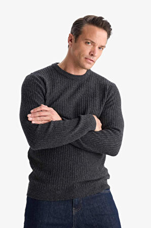 Standart Fit Bisiklet Yaka Triko Kazak