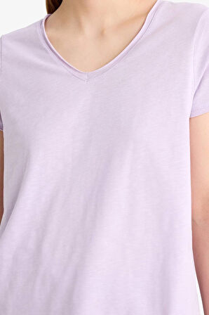 DeFacto Regular Fit V Yaka Basic Düz Kısa Kollu Tişört K1507AZ25SMPR67