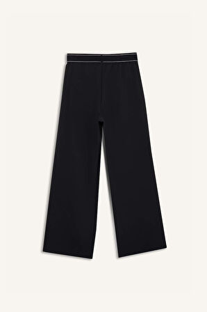 DeFactoFit Wide Leg Geniş Paça Beli Lastikli Dokuma Pantolon