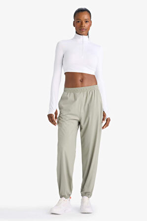 DeFactoFit Standart Fit Paçası Fermuarlı Jogger Premium Sporcu Pantolon