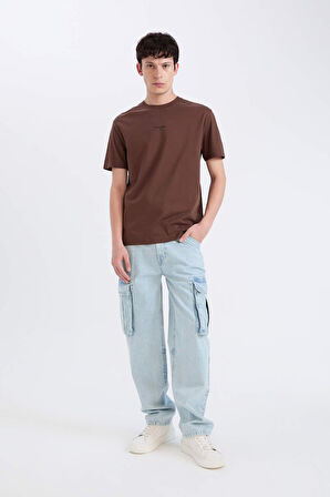 DeFacto %100 Pamuk Regular Fit Bisiklet Yaka Baskılı Kısa Kollu Tişört D5559AX25SPBN497