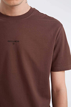 DeFacto %100 Pamuk Regular Fit Bisiklet Yaka Baskılı Kısa Kollu Tişört D5559AX25SPBN497