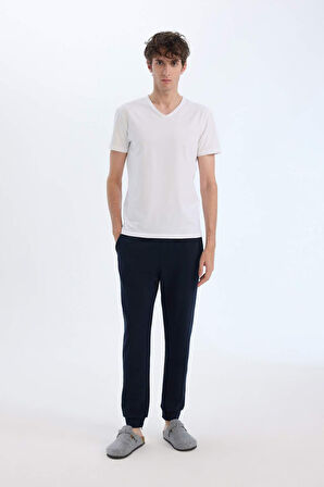 DeFacto Slim Fit Dar Kesim V Yaka Basic Düz Üst L4884AZ25SPWT34