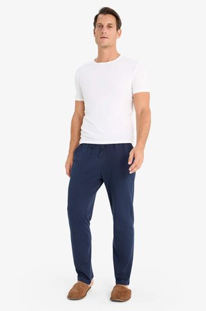 DeFacto Slim Fit Dar Kesim Bisiklet Yaka Kısa Kollu Pijama Üstü L4885AZ25SPWT34