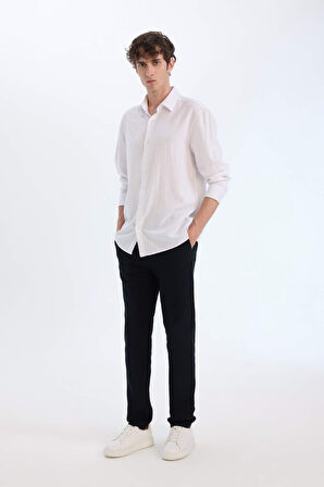 DeFacto Regular Fit Normal Kesim Yazlık Jogger Pantolon Dokuma Cepli D6260AX25SPBK81