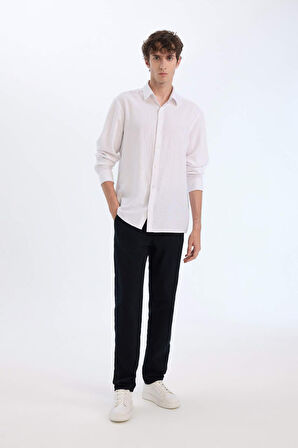 DeFacto Regular Fit Normal Kesim Yazlık Jogger Pantolon Dokuma Cepli D6260AX25SPBK81