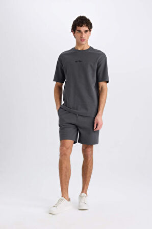 Regular Fit Düz Paça Şort