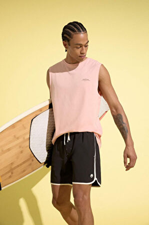 DeFactoFit Regular Fit Esnek Dokulu Kısa Boy Deniz Şortu D9631AX25HSBK81