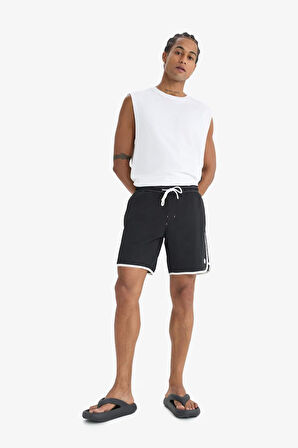 DeFactoFit Regular Fit Esnek Dokulu Kısa Boy Deniz Şortu D9631AX25HSBK81
