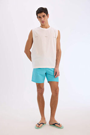 Regular Fit Kısa Boy Deniz Şortu