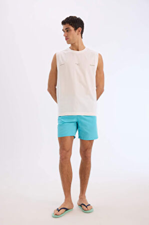 Regular Fit Kısa Boy Deniz Şortu