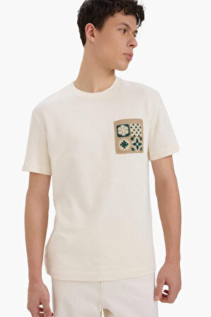 DeFacto %100 Pamuk Regular Fit Bisiklet Yaka Kısa Kollu Tişört E2252AX25SMER140