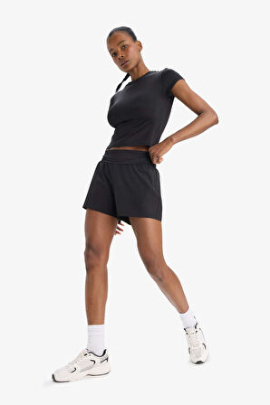 DeFactoFit Dokuma Şort E0066AX25SPBK81