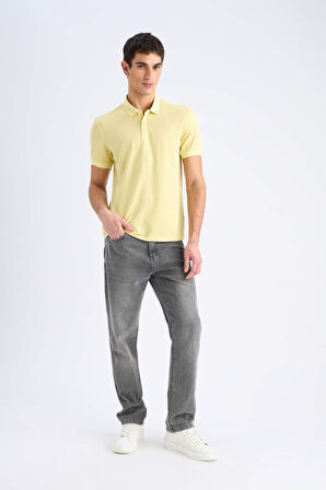 DeFacto Slim Fit Dar Kesim Kısa Kollu Pike Polo Tişört E1208AX25SMKH486