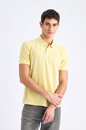DeFacto Slim Fit Dar Kesim Kısa Kollu Pike Polo Tişört E1208AX25SMKH486