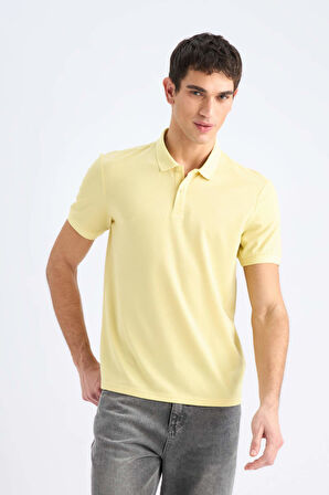 DeFacto Slim Fit Dar Kesim Kısa Kollu Pike Polo Tişört E1208AX25SMKH486