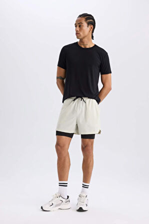DeFactoFit Slim Fit Dar Kesim Sporcu Taytlı Şort E2759AX25SMBG810