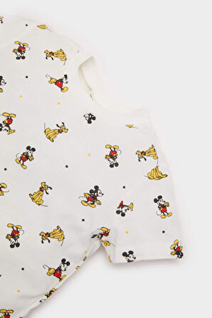 Erkek Bebek Disney Mickey & Minnie Kısa Kollu Penye 2'li Pijama Takımı