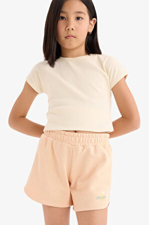 DeFacto Kız Çocuk Beli Lastikli Baskılı Şort E0729A825HSOG294