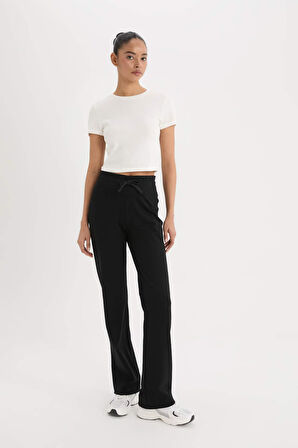 DeFactoFit Flare Fit Yüksek Bel İspanyol Paça Sporcu Pantolon