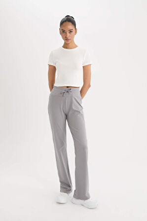 DeFactoFit Flare Fit Yüksek Bel İspanyol Paça Sporcu Pantolon