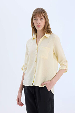 DeFacto Regular Fit Basic Düz Uzun Kollu Gömlek M9407AZ25SPYL496