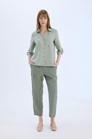 DeFacto Regular Fit Basic Düz Uzun Kollu Gömlek M9407AZ25SPGN1102